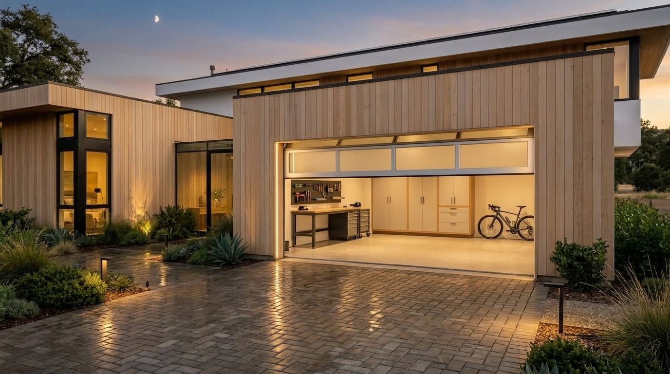 Carter Garage Door Repairs Garage Door Gliding Open Revealing Warm Illuminated Interior